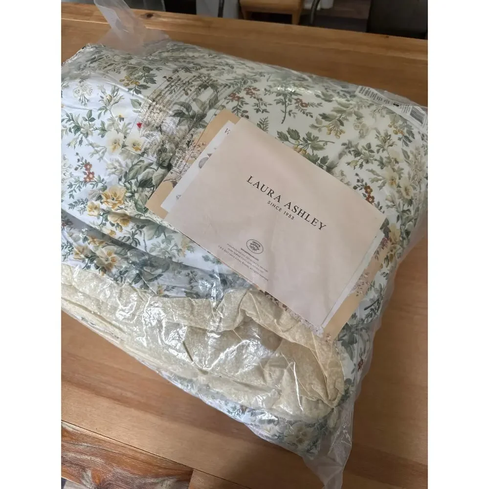 Laura Ashley Country Meadow 100% Cotton Twin Comforter Twin Floral NIP